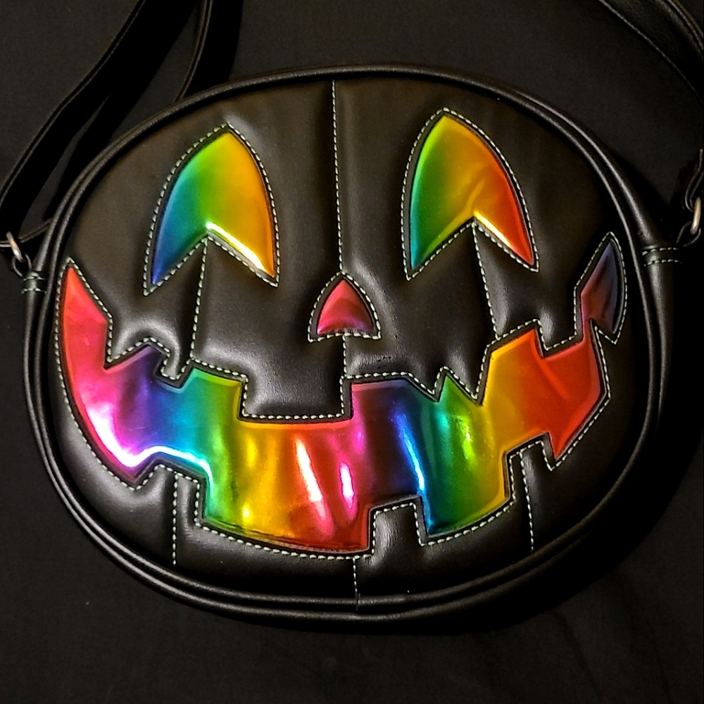 Love pain and stitches rainbow purse